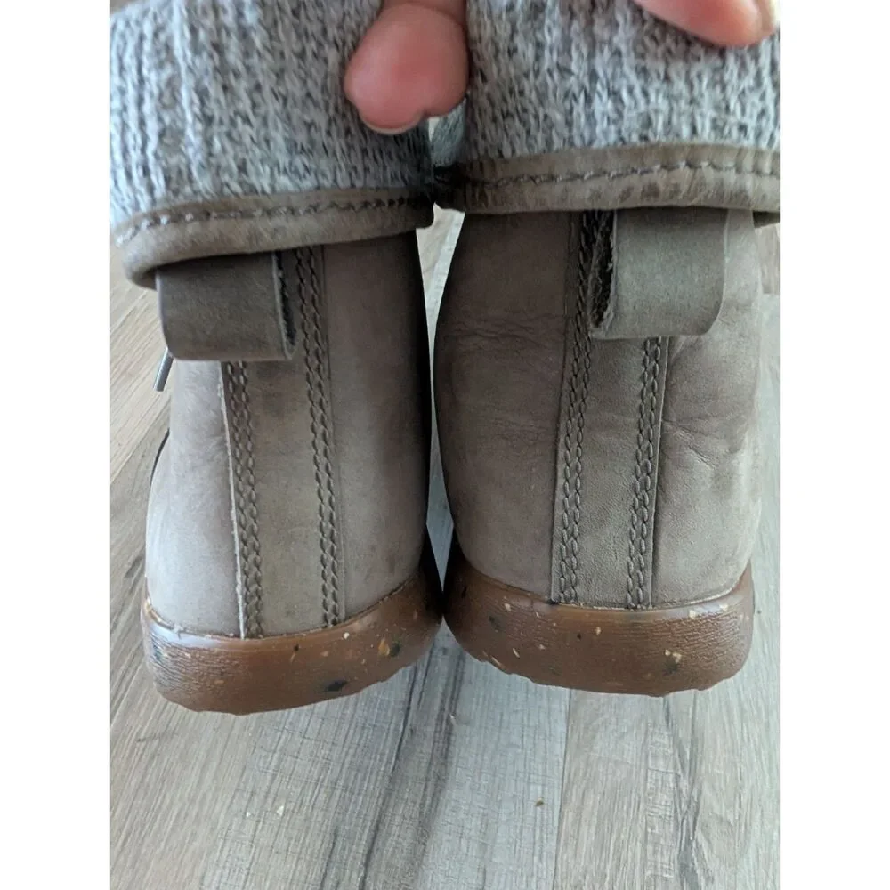 Chaco Barbary Gray Leather Casual Ankle Boots, Size 8 (S3) - Picture 5 of 9